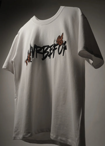 Skull And The Butterfly (White)