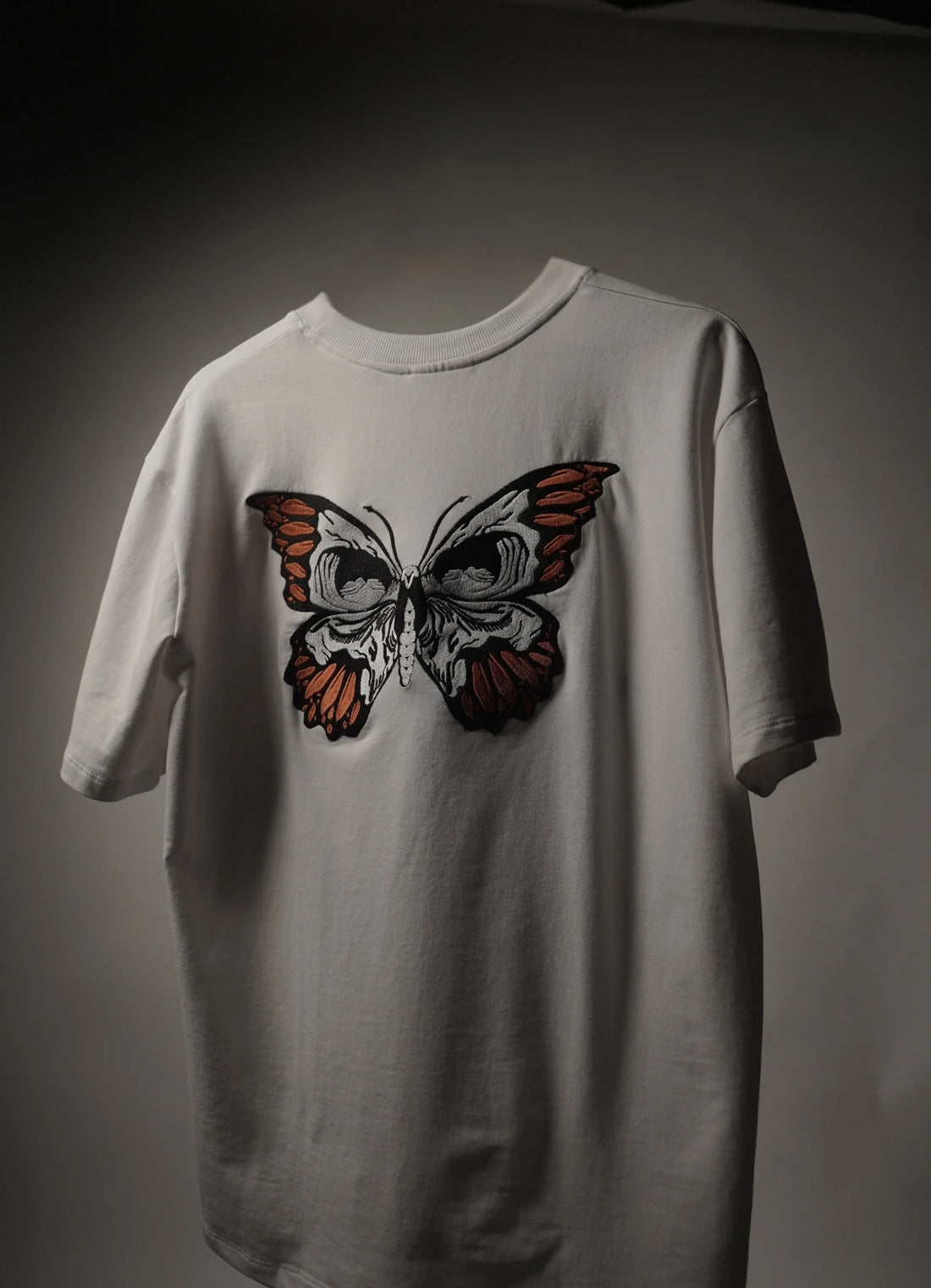 Skull And The Butterfly (White)